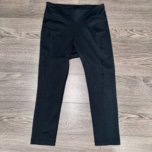 Columbia Women's Black Activewear Leggings, Pocket On Side, Size Small